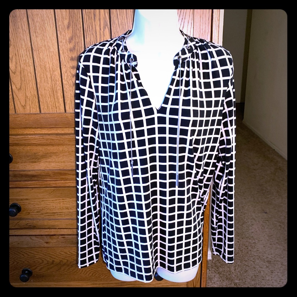 Michael Kors checkered tunic top